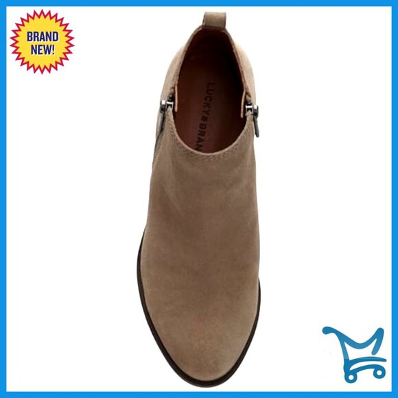 Womens Ankle Boots Suede Round Toe Platform High Heels  Ankle Boots with Chunky Heel, Dual Zippers, Cushioned Footbed